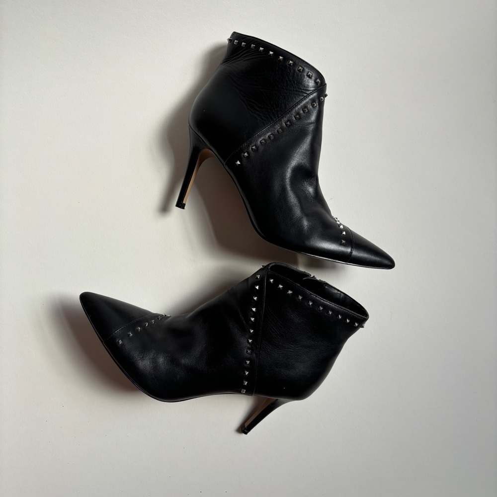 Marc Fisher Studded Leather Stiletto Boots